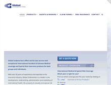 Tablet Screenshot of globalunderwriters.com